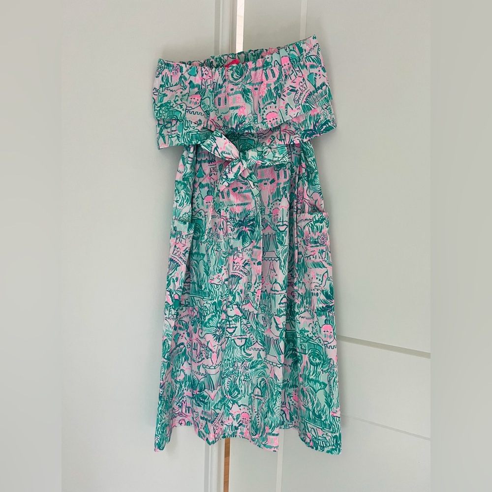 Lilly Pulitzer lenora midi skirt and bandeau set. Size 0.